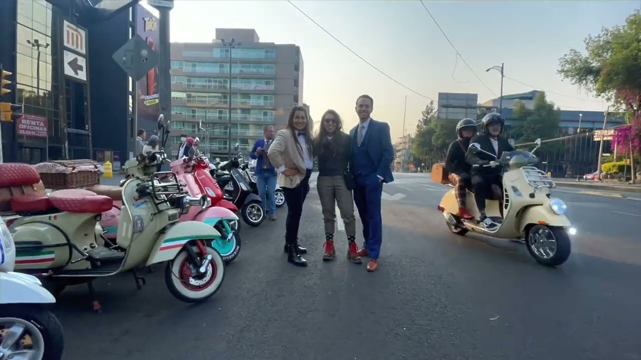 Distinguished Gentleman's Ride DGR  México 2022 en Vespa y Moto Guzzi
