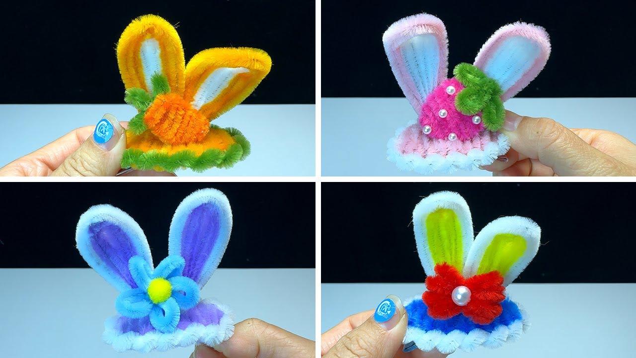 Creative DIY barrettes! See how I used pipe cleaners to create 4 eye-catching styles!