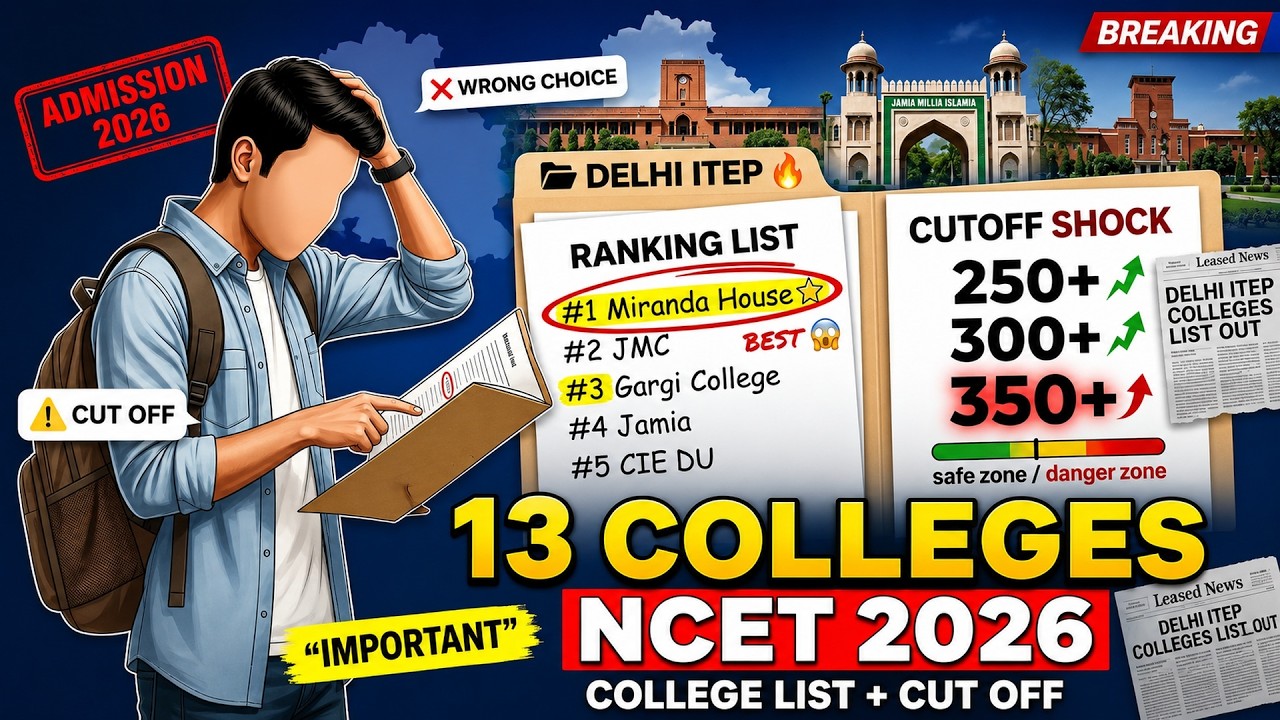 NCET 2026 Delhi ITEP Colleges | Cutoff, Ranking & Admission Strategy (Full List 🔥)
