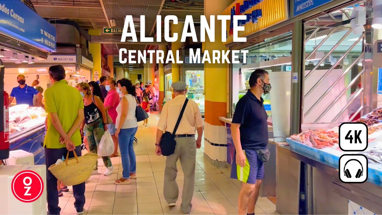 ALICANTE Mercado Central - Spain 🇪🇸 4K Walking Tour in Central Market