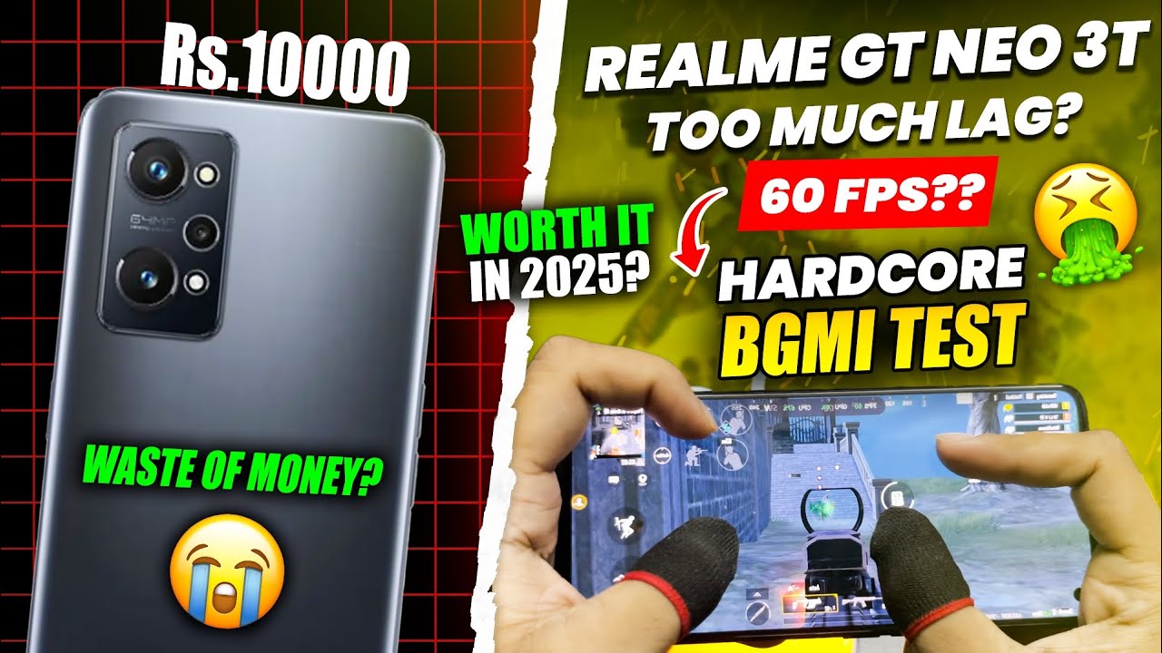 Realme GT Neo 3T BGMI Test in 2025 under 10k 🤯