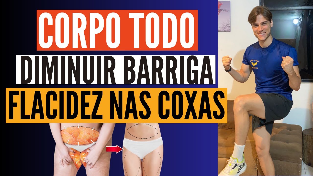 Cardio para CORPO TODO, Diminuir barriga e flacidez nas coxas em casa
