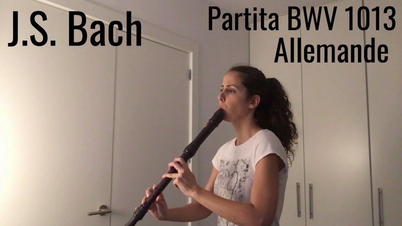 J.S. Bach - Partita BWV 1013, Allemande, on recorder, Lobke Sprenkeling
