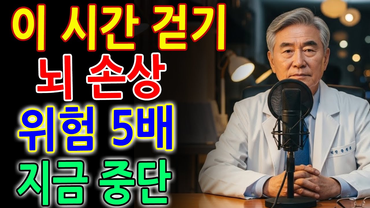 ‘이 시간’에 걷는 순간 뇌가 망가집니다! 치매·뇌졸중·뇌출혈 위험 5배｜의사가 경고한 최악의 시간대와 뇌 회복의 비밀