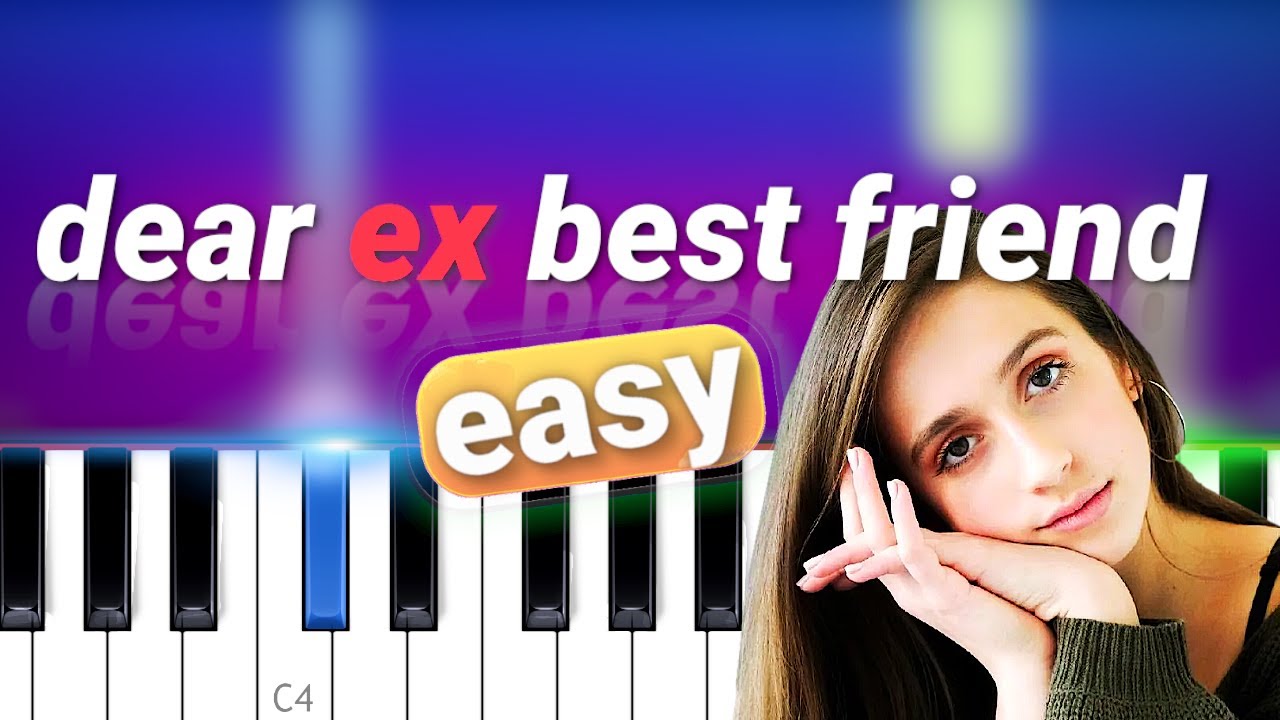 tate mcrae - dear ex best friend | 100% EASY PIANO TUTORIAL