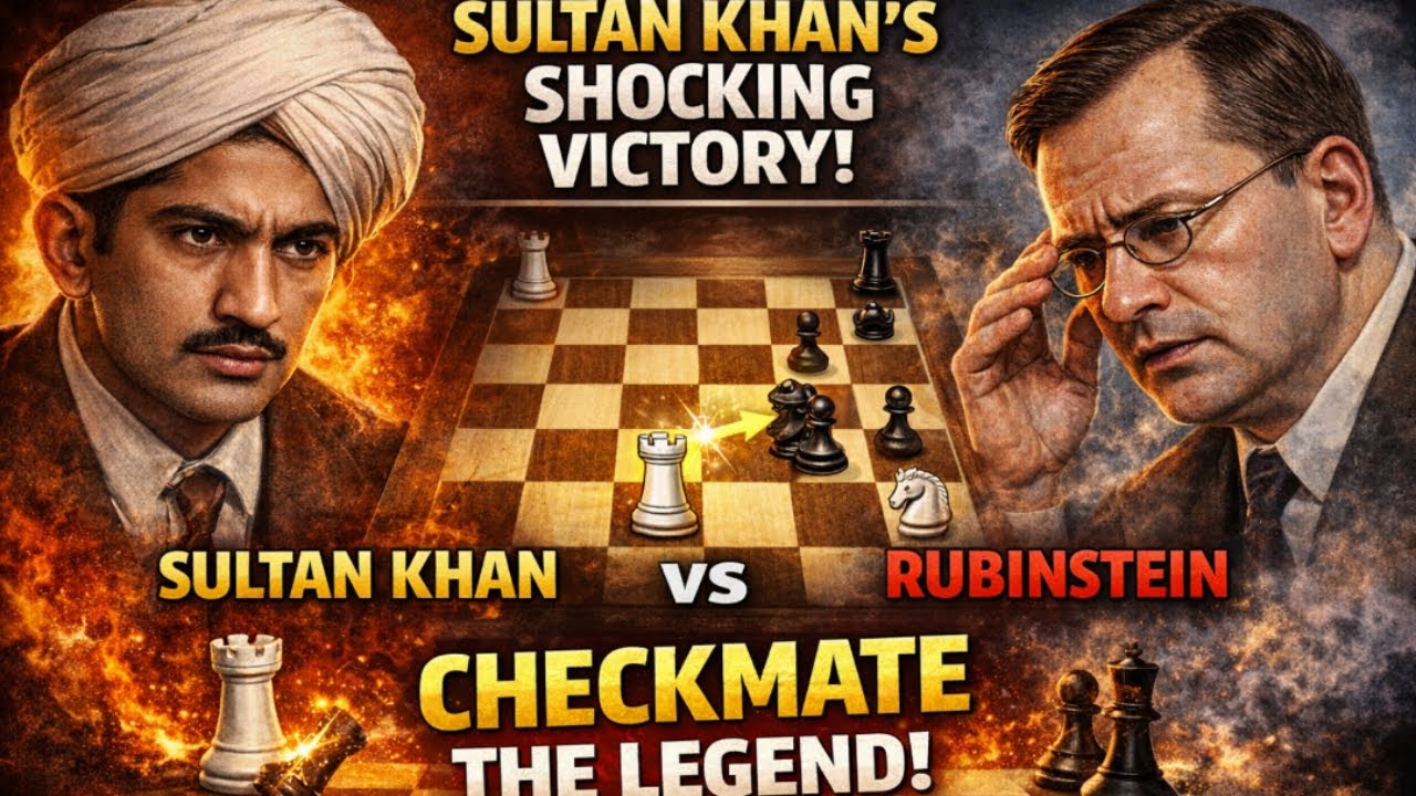 Mir Sultan Khan vs Akiba Rubinstein, Olympiad 1931