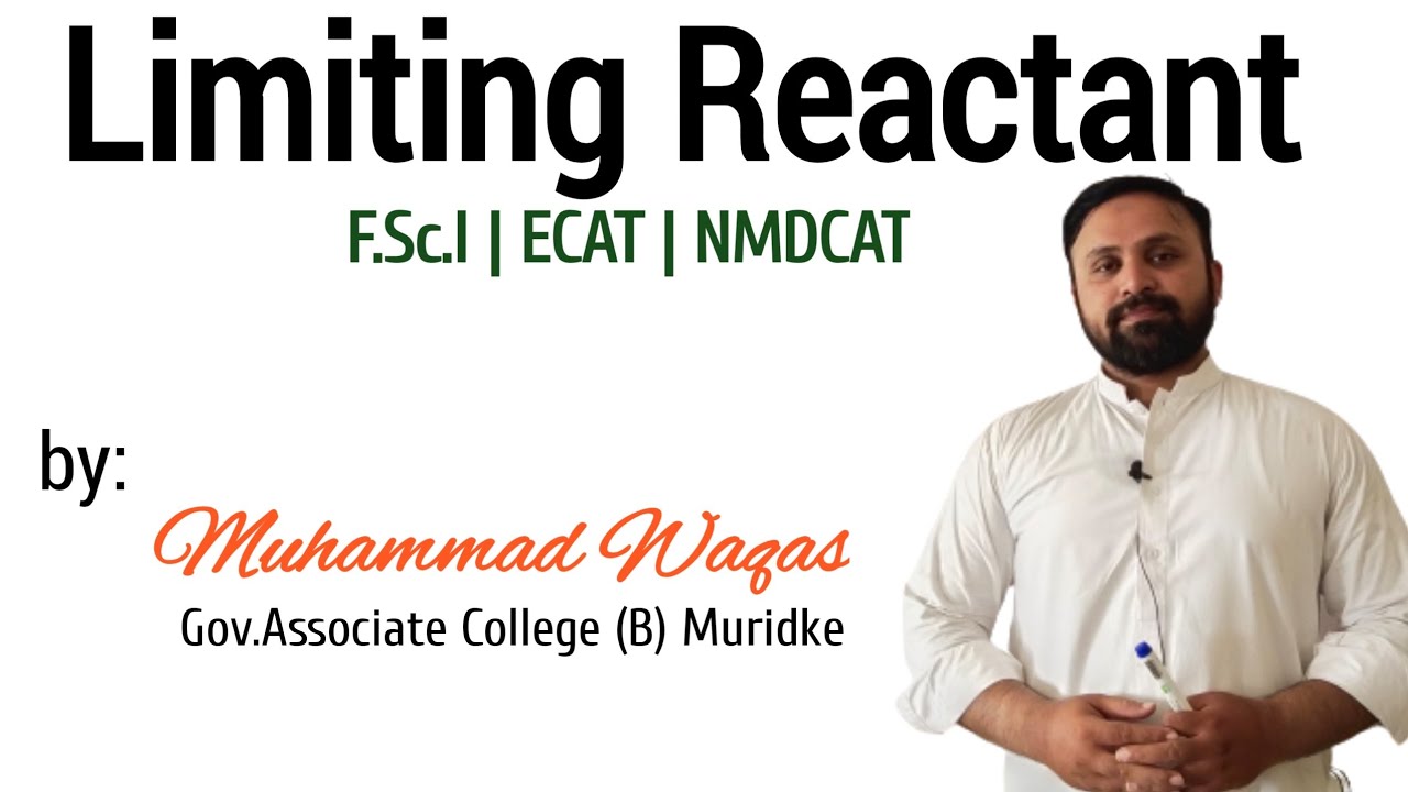 Limiting Reactant | Excess reactant | Identification of Limiting Reactant | NMDCAT 2022 | M.waqas