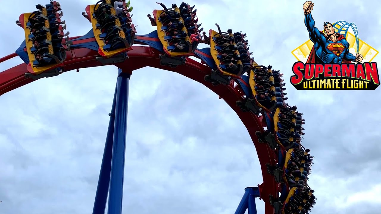Superman Ultimate Flight (4K OFF Ride POV)- Six Flags Great Adventure, Jackson, NJ