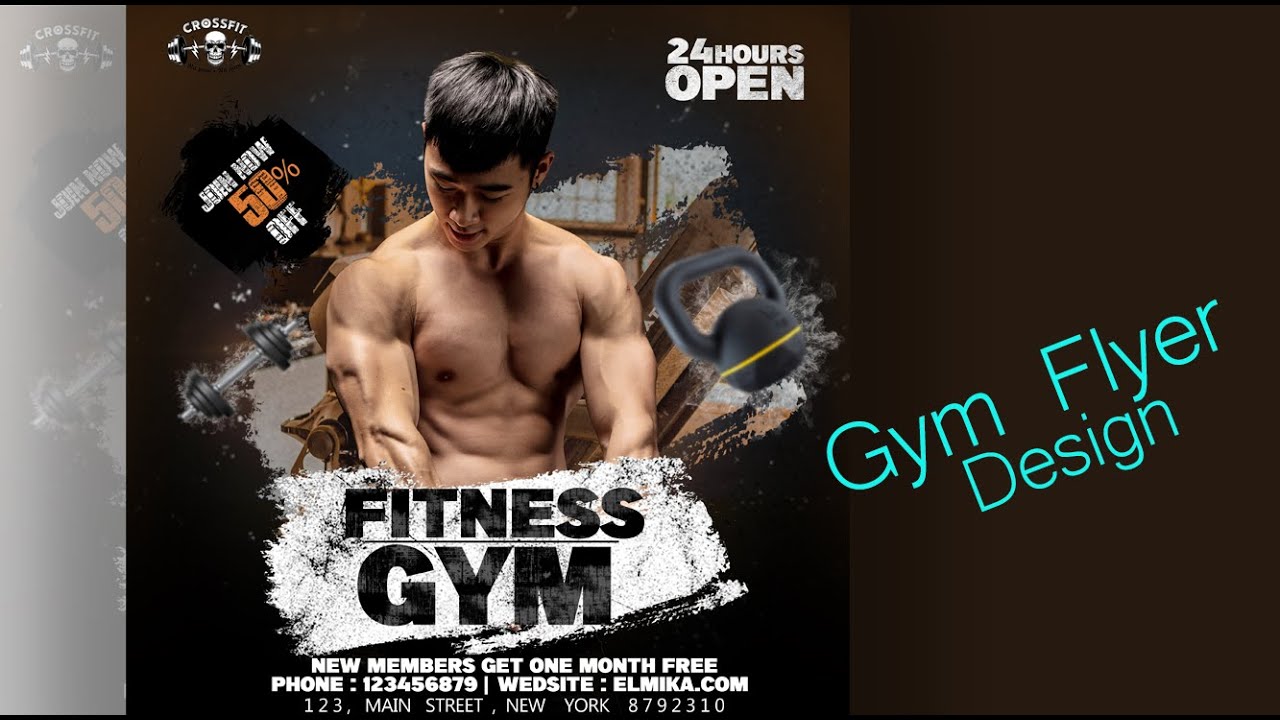 Gym Flyer Design in Photoshop (Beginner Friendly!)