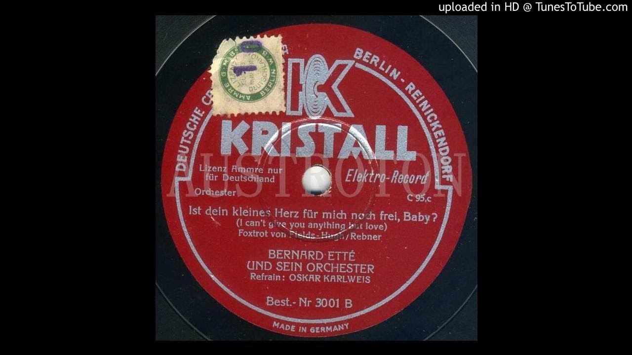 Bernhard Ett&eacute;, Oskar Karlweis (voc): I Can't Give You Anything But Love