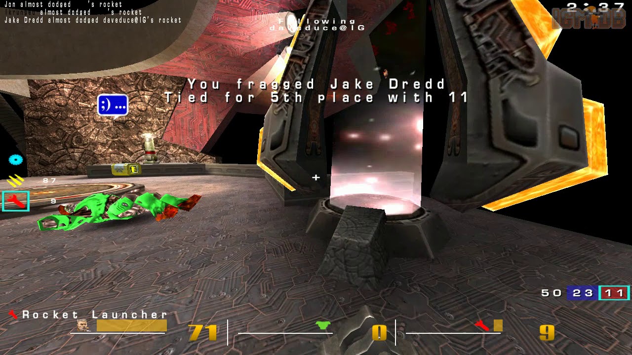 Quake 3 OSP: Crom FFA game of Daveduce