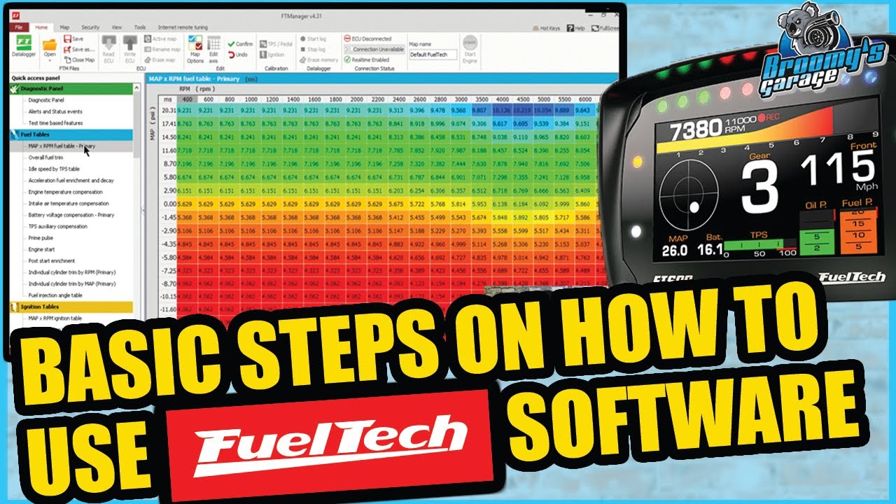Как использовать программное обеспечение FuelTech ecu (FT450, FT550, FT550 lite, FT600)