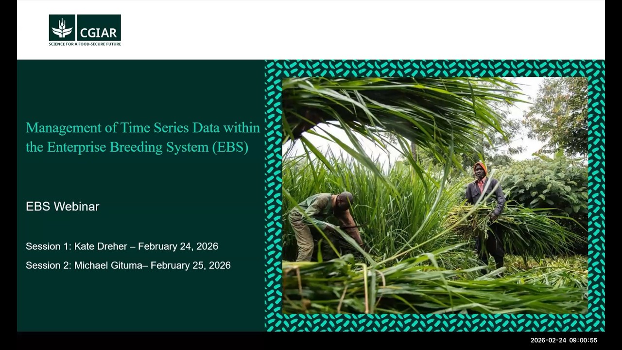 EBS Webinar: Management of Time Series Data within Enterprise Breeding System (EBS)