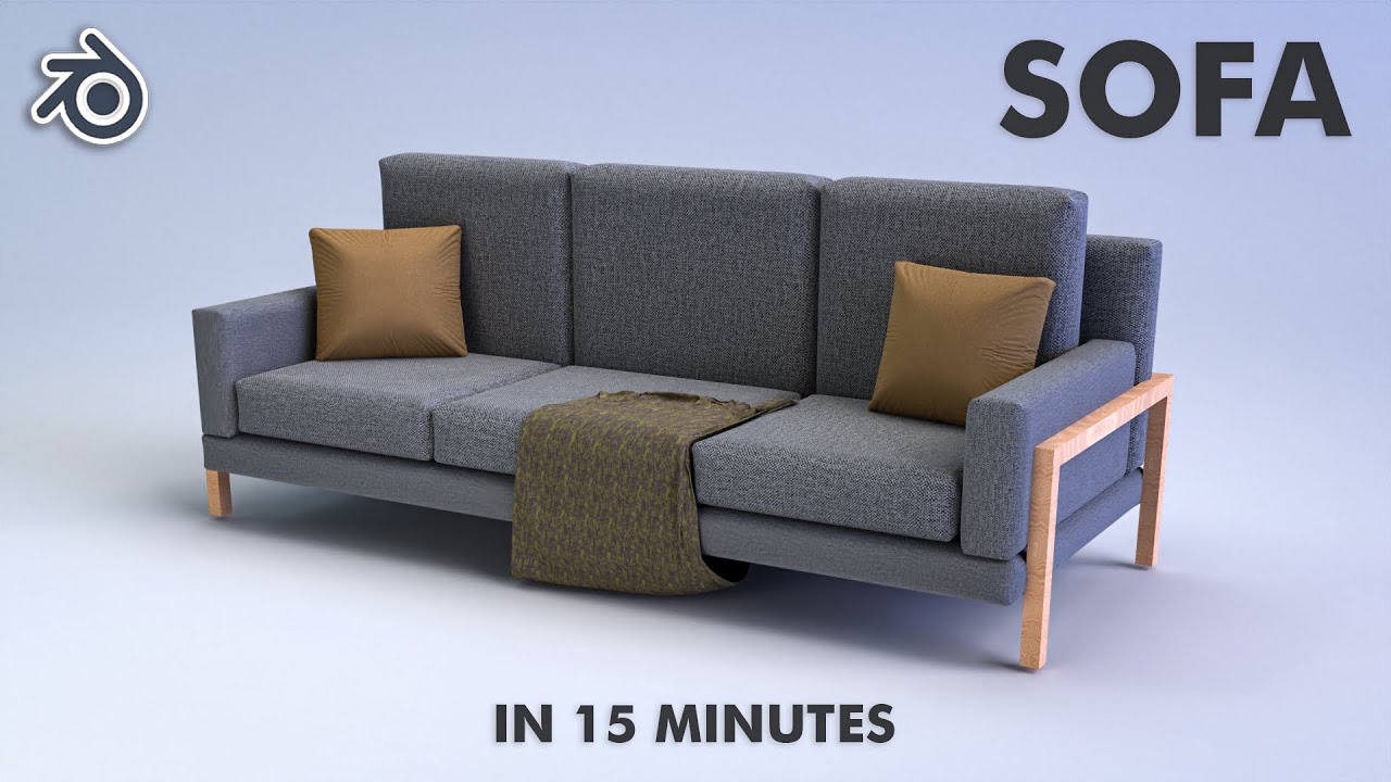 How to make a Sofa in Blender- Blender Beginner Tutorial.  #blender #blendertutorial