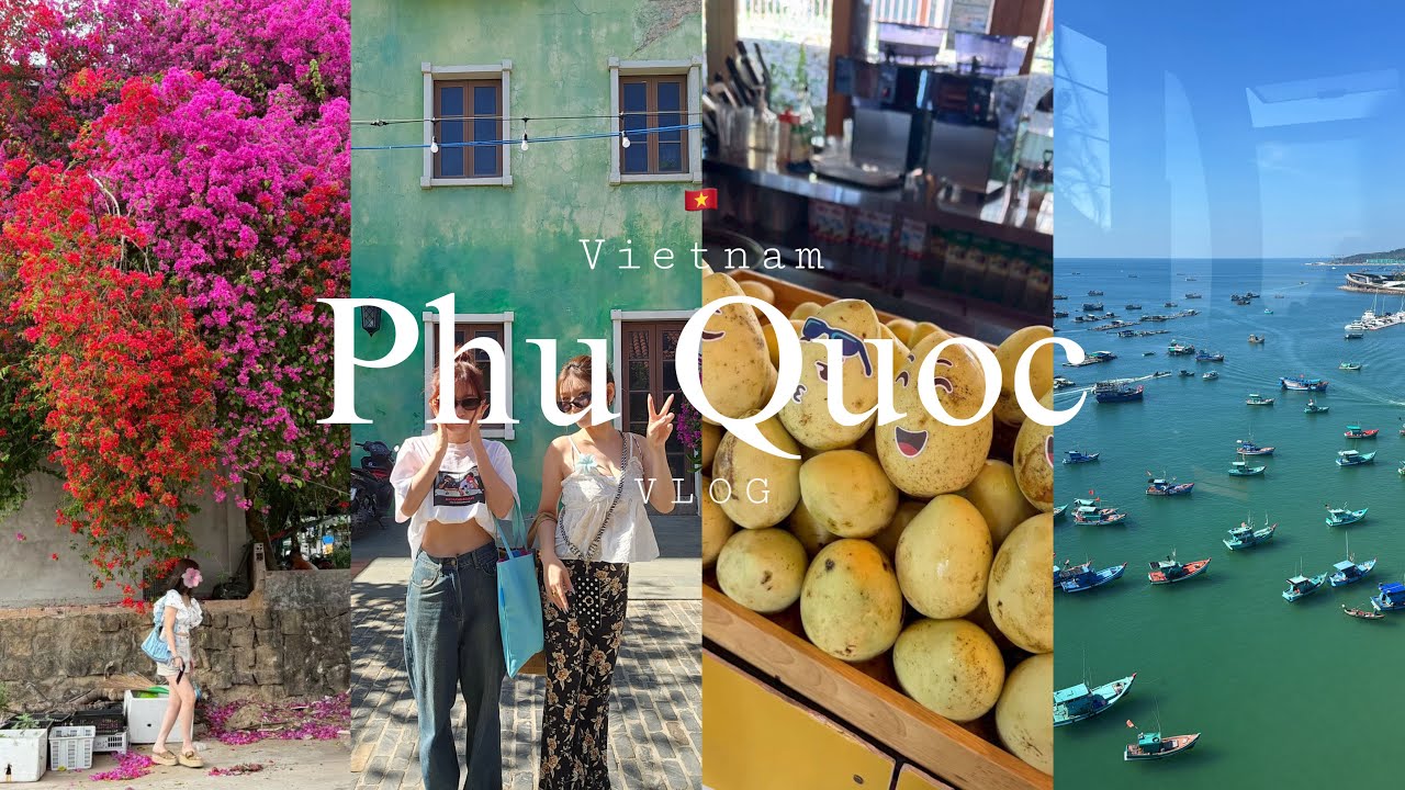 ベトナム最後の楽園🏝️フーコック島2泊3日VLOG🩵世界最長ケーブルカーからの絶景に感動🥹❣️女子旅｜ホントム島