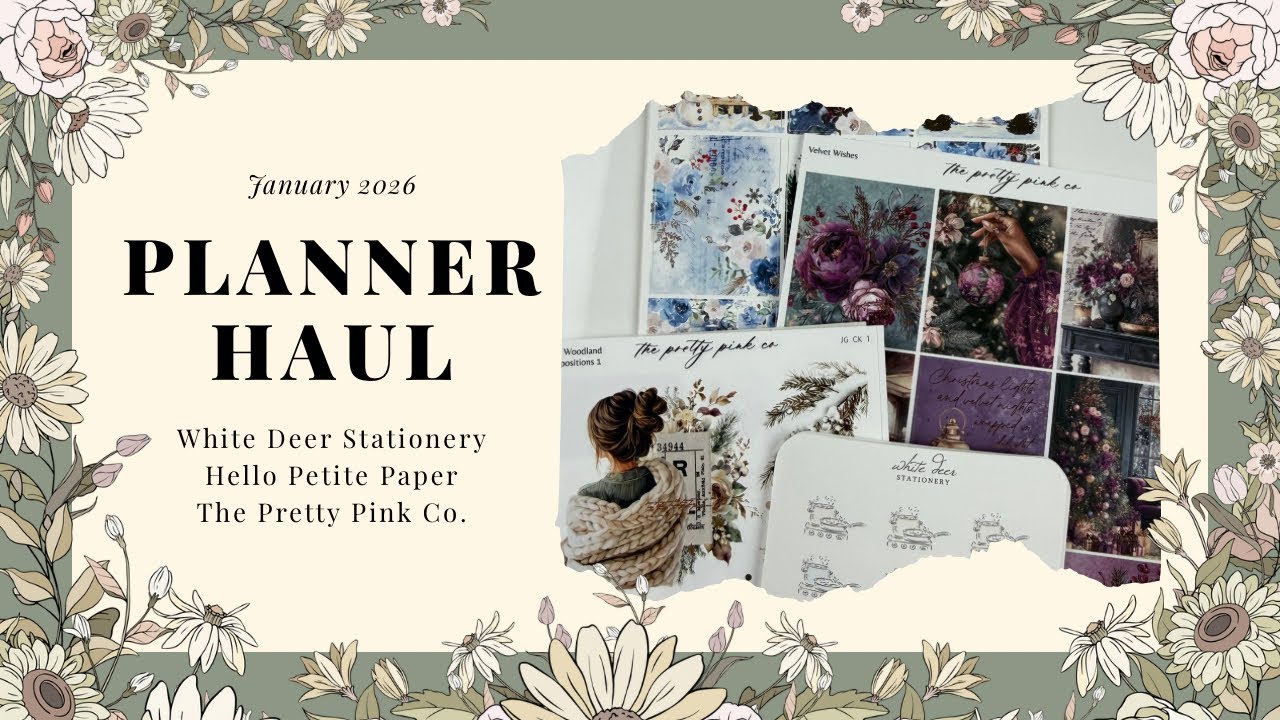January Planner Haul ft. White Deer Stationery, Hello Petite Paper, The Pretty Pink co. 