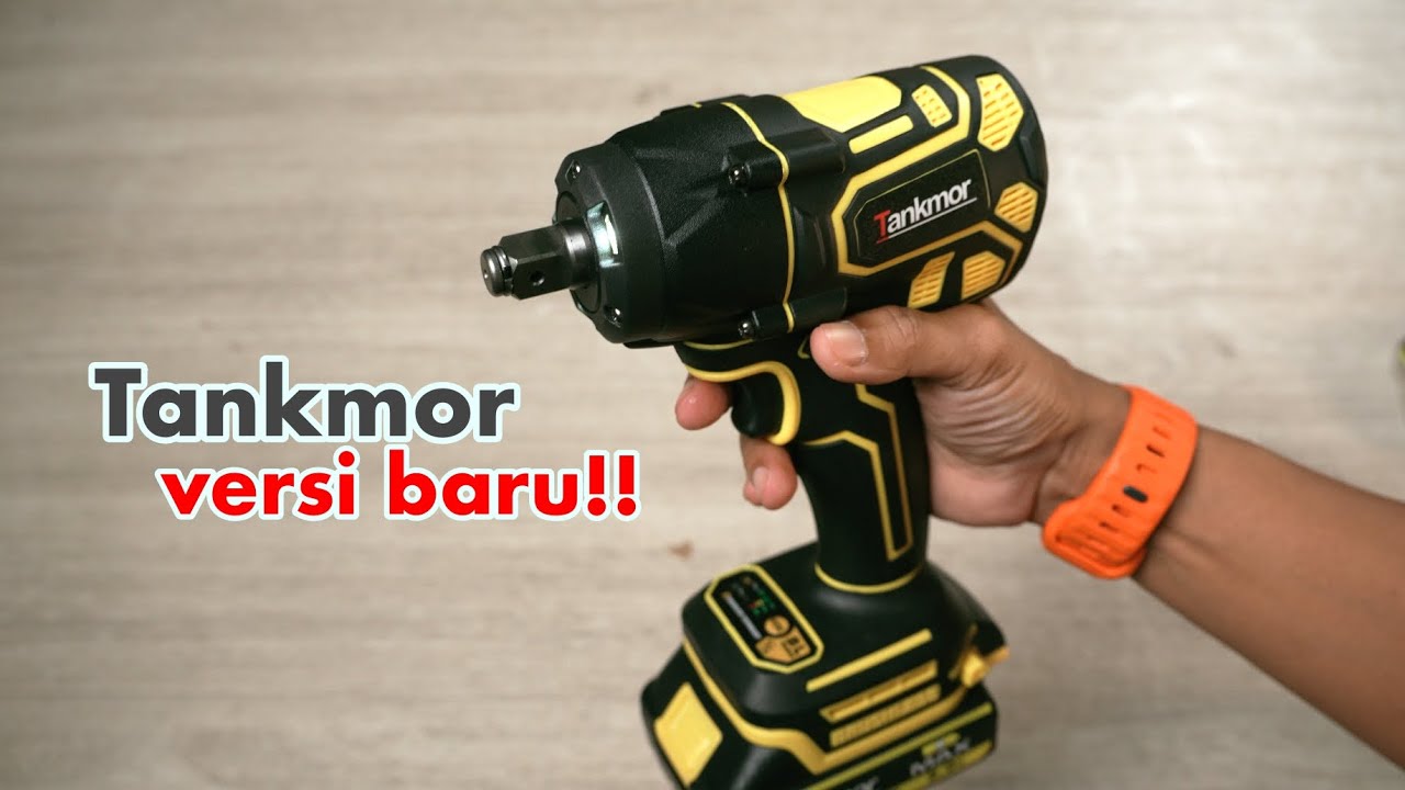 Desain nyeleneh dibanding sebelumnya,, 990Nm dgn 2 batre cm 360rb!! - TANKMOR CORDLESS IMPACT WRENCH