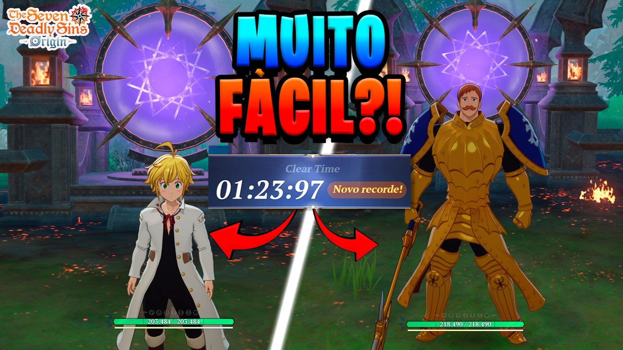 FECHEI EM 01:23 O END GAME COM TIME DE MELIODAS E ESCANOR! - 7DS: Origin