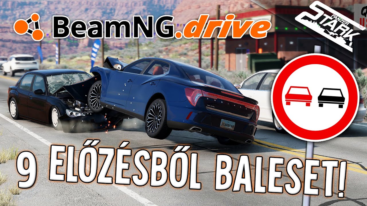 BeamNG - 9.Rész (Előzésből Történő Balesetek) - Stark
