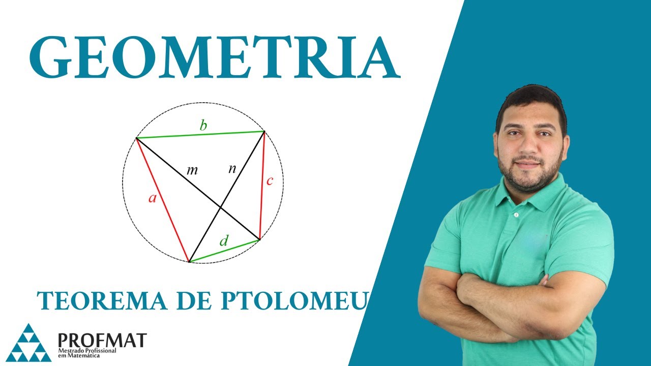 MA 13 - GEOMETRIA - TEOREMA DE PTOLOMEU - DEMONSTRAÇÃO BÁSICA!