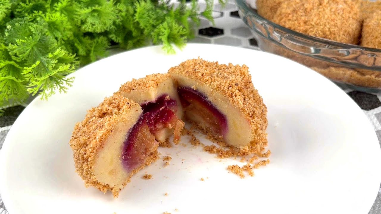 How to make PLUM DUMPLINGS | Eastern Europe traditional recipe | Cook and Flip