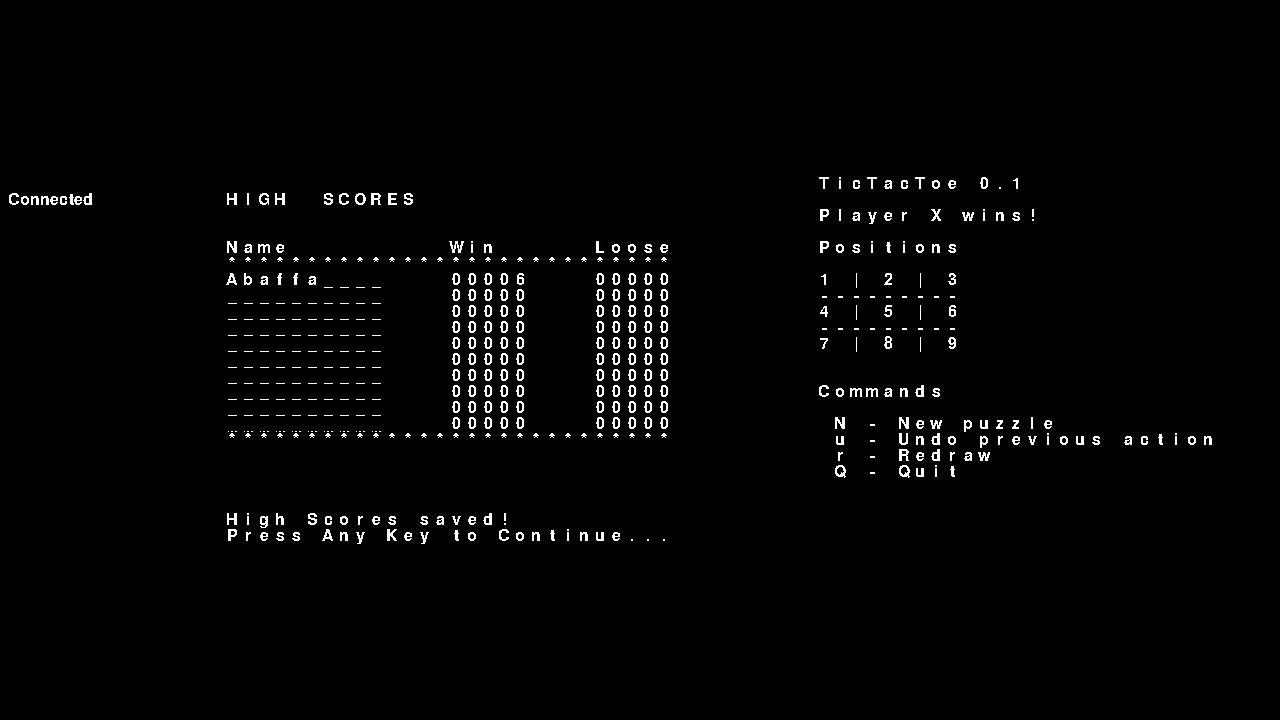 Terminal TicTacToe using MinMax. Testing API for remote solver.