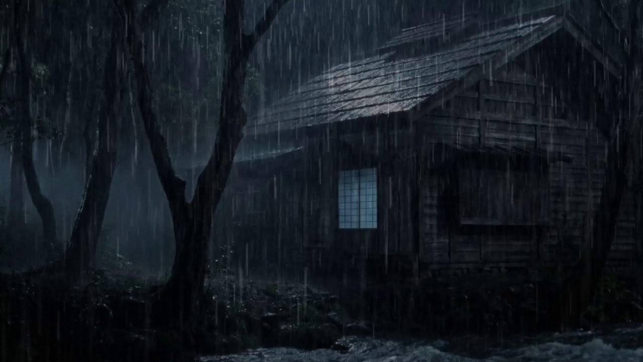 INSTANT DEEP SLEEP! Extreme Night Rain at a Secluded Asian Mountain Home — ASMR