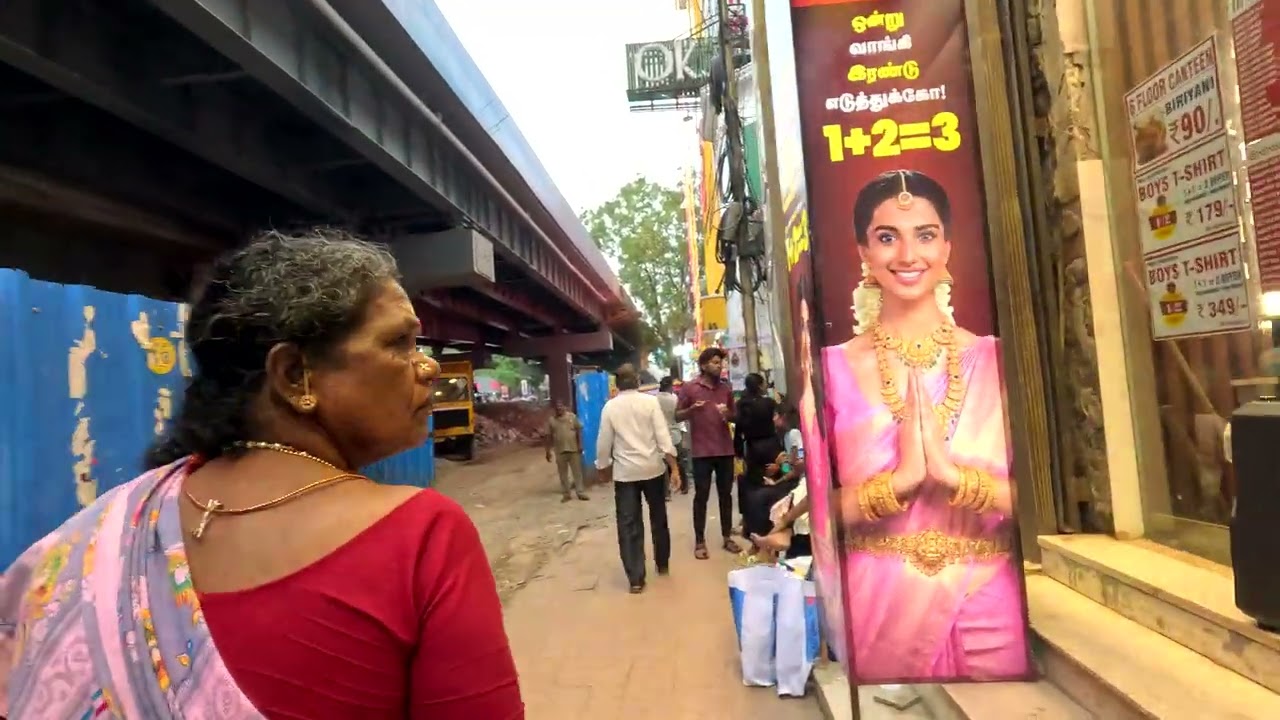 T.Nagar Usman Road Street Walk  Biggest Shopping Street In Chennai | Part 2 | 4K