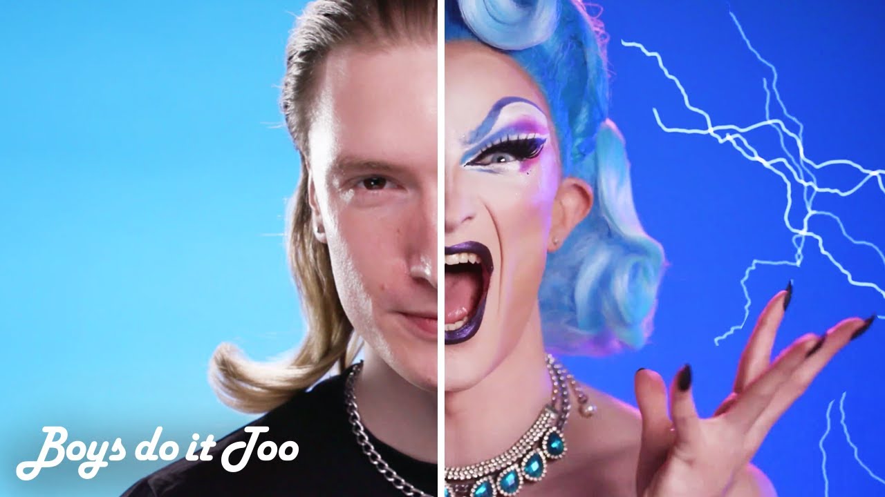 Striking Blue Drag Look by Alice Psycho 💙☔️ ⛈ | Boys Do It Too