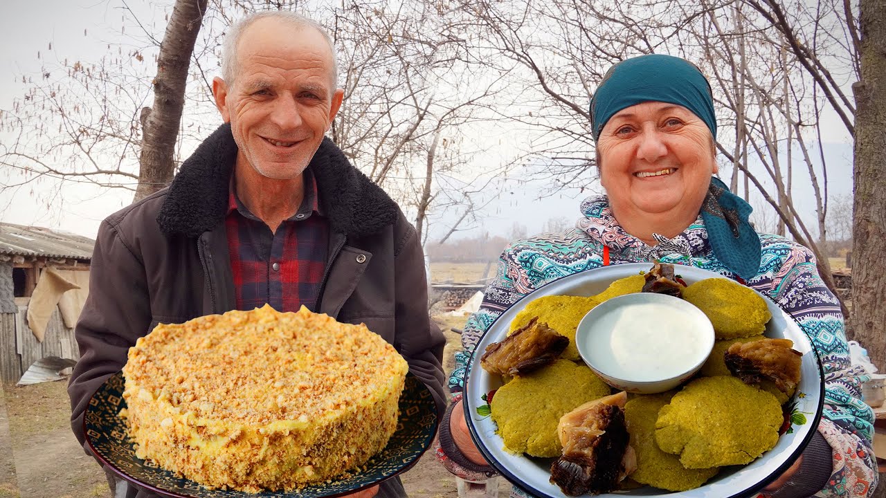 Медовик и пельмени в деревне приготовила бабушка - СТАРЫЙ РЕЦЕПТ