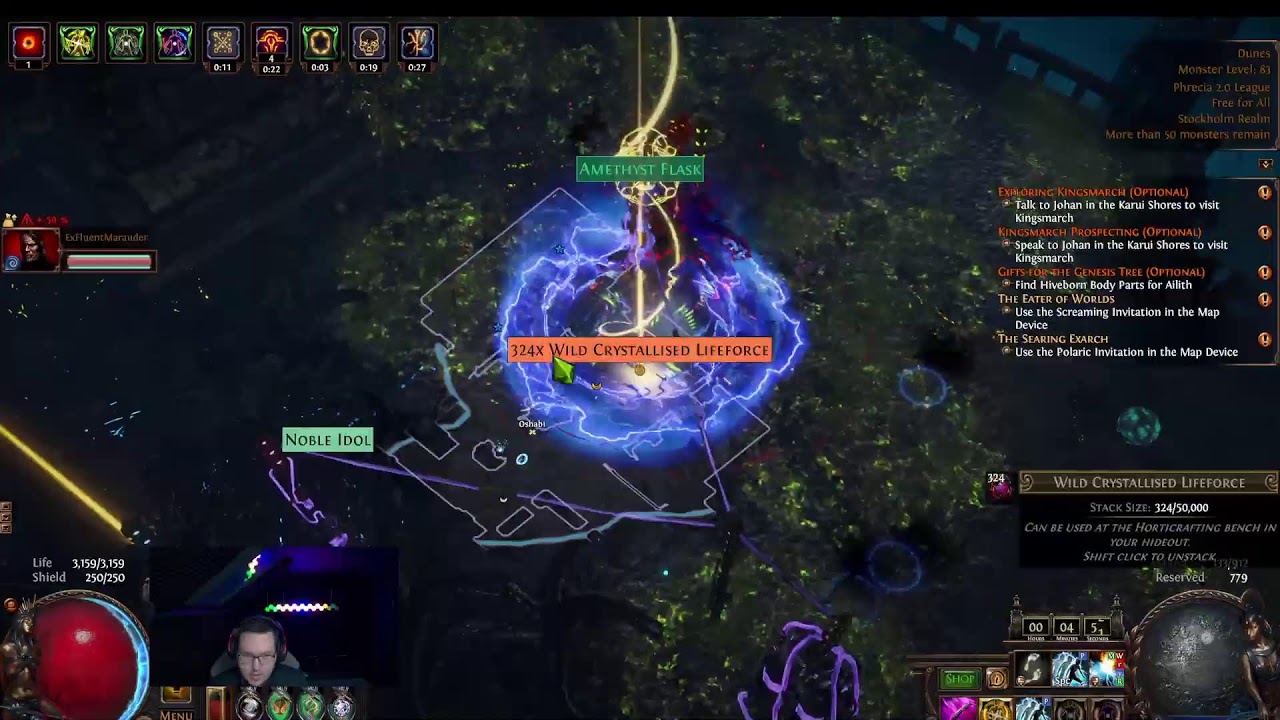 [EN] POE1 Phrecia 2.0 | Ambidex build today? Making a bank with a Harvest