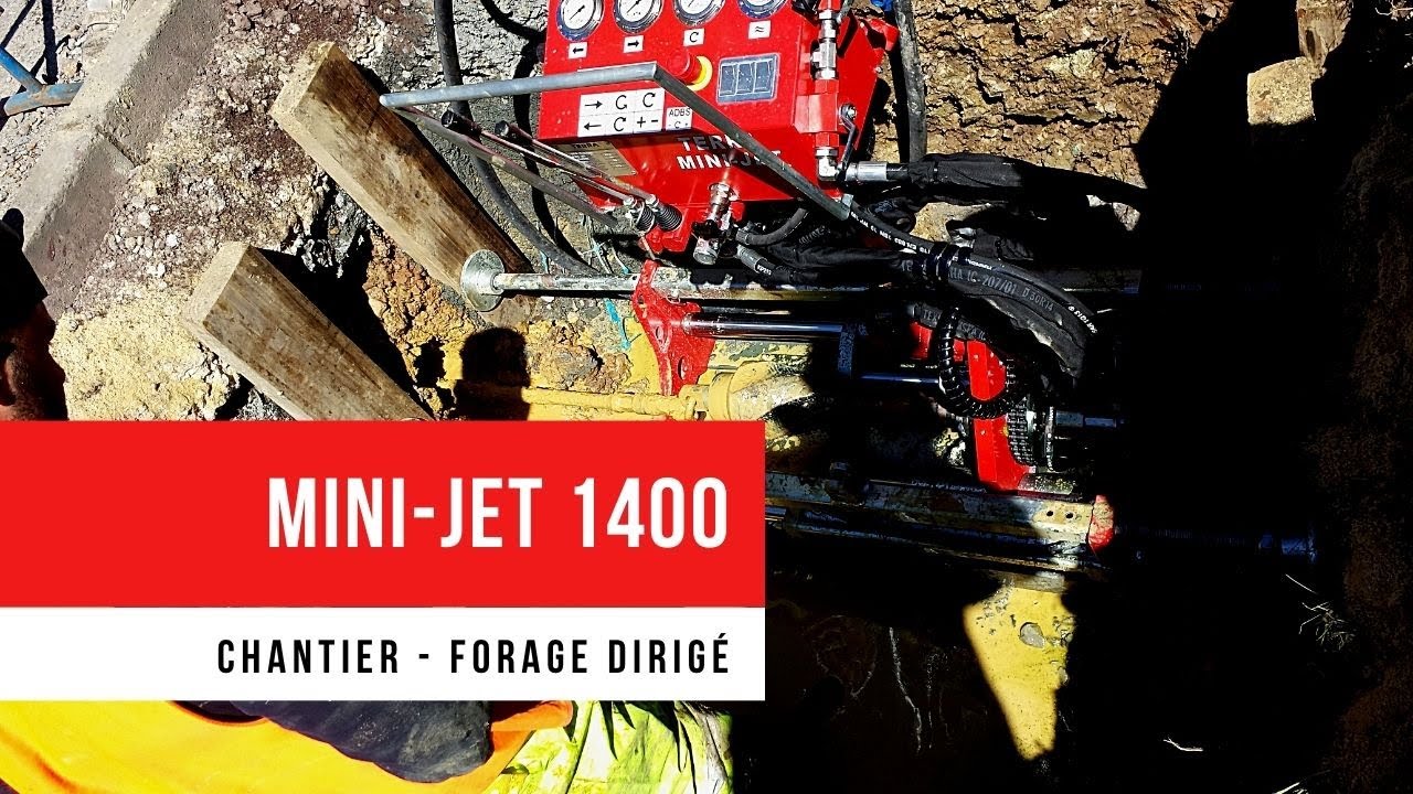 Chantier micro forage - Mini Jet 1400 - Technique sans tranchée