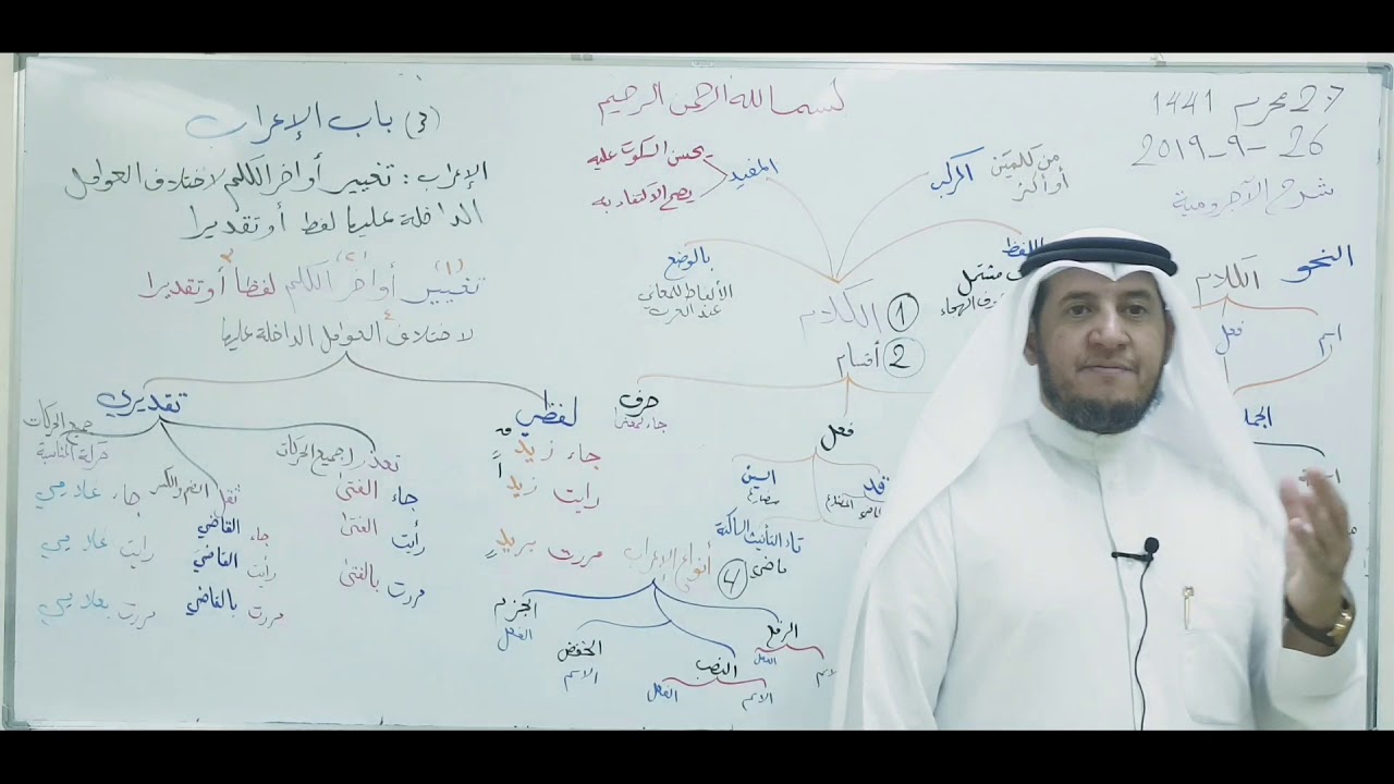 الأجرومية ( الكلام - أقسامه- الإعراب - أنواعه ) 1