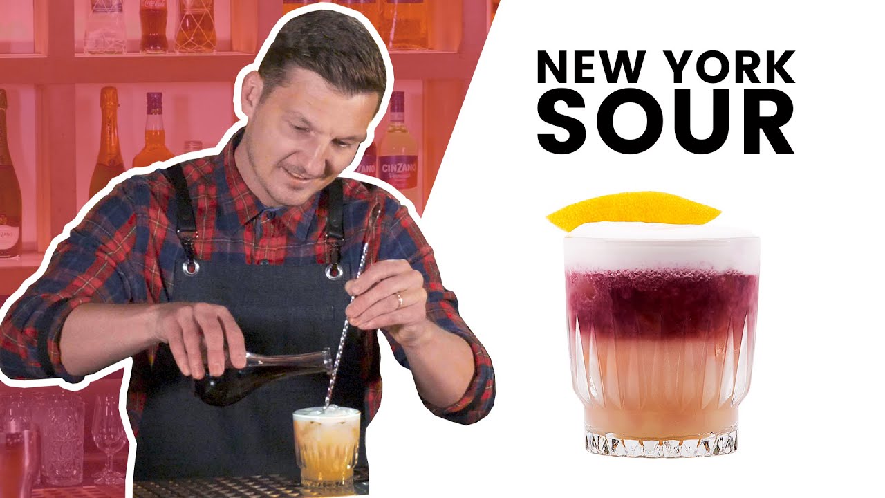 Recept na osvěžující whisky koktejl New York Sour | NA BARU