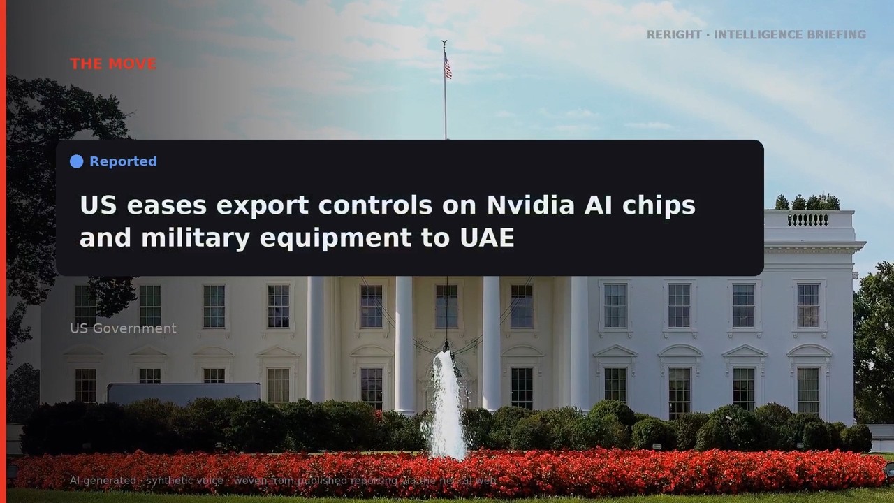 RERIGHT &middot; US makes it easier to export Nvidia AI chips and military eq