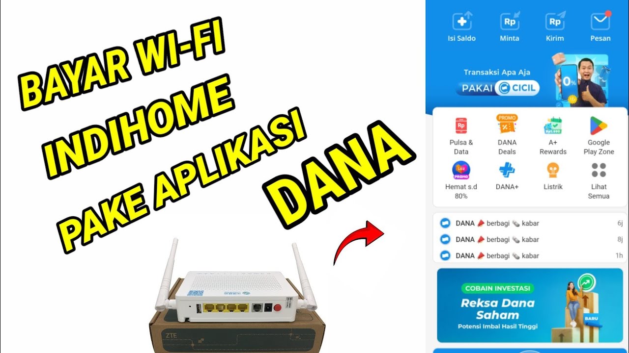 BAYAR WI-FI INDIHOME PAKE DANA | APLIKASI DANA