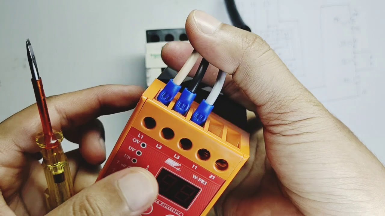 การต่อใช้งานเฟสโปรเทคชั่น 380 V(ต่อเฟสโปรเทคชั่นกับวงจรการสตาร์ทมอเตอร์โดยตรง)
