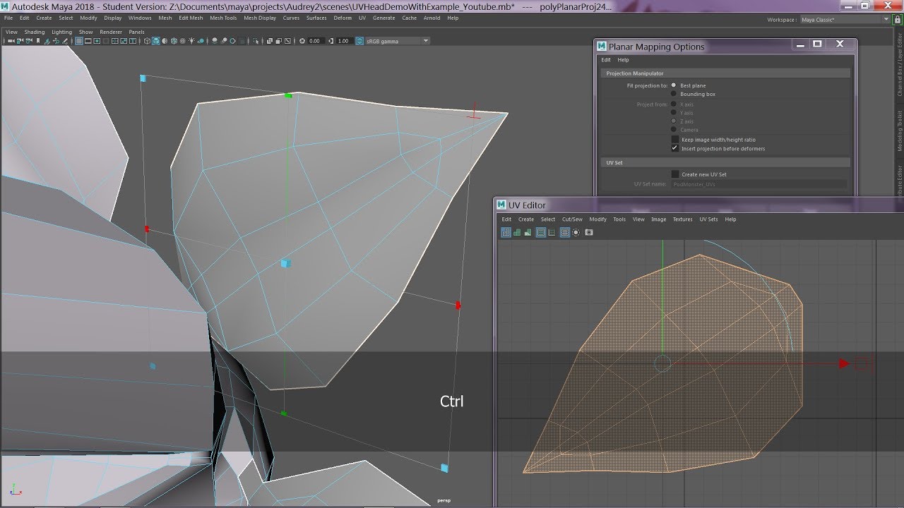 Audrey II - Maya Project Tutorial - Part 12 - UV Mapping Leaves
