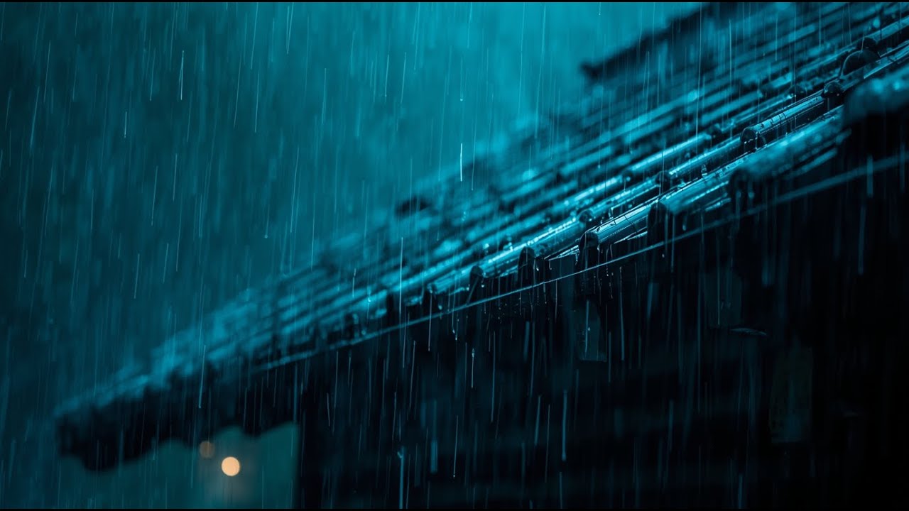 Heavy Rain 12 Hours 🌧️ Night Rain for Deep Sleep & Stress Relief