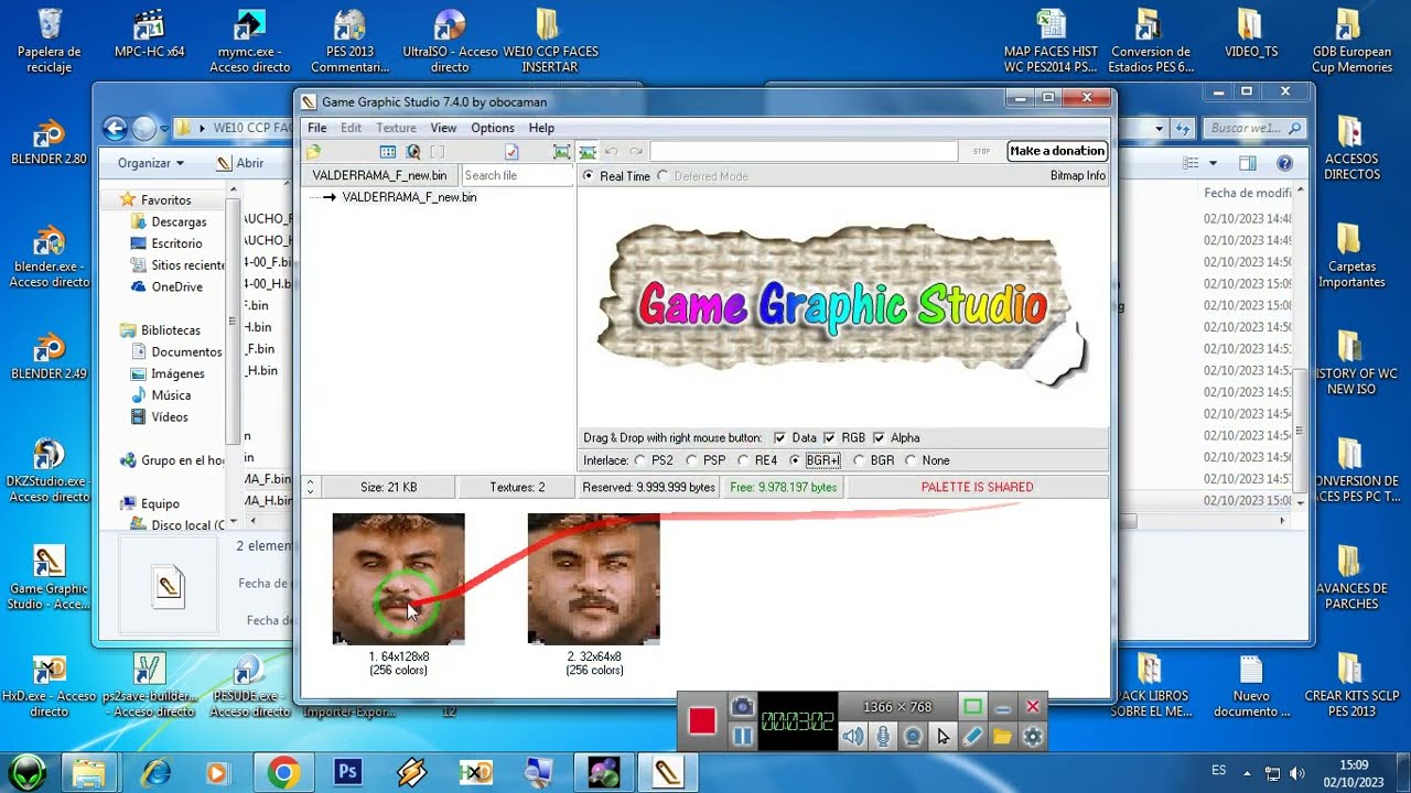 Convert Face&Hair PES2014 PS2 to WE10 PS2