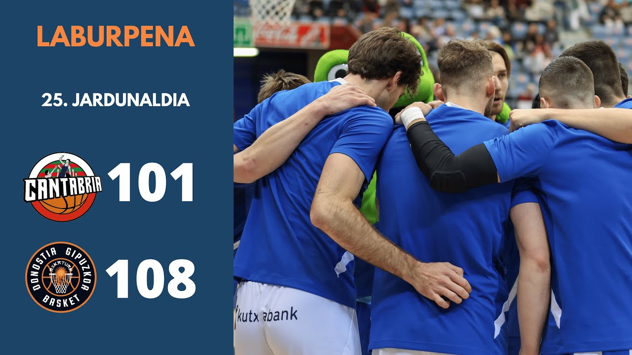 RESUMEN |  ALEGA CANTABRIA 101 108 INVEREADY GIPUZKOA BASKET