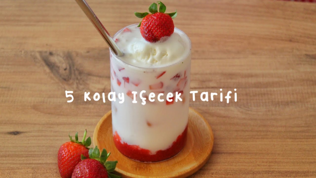 Evde Yapabileceğiniz 5 Kolay Kahve Tarifi ( Çilekli Süt, Çikolatalı Süt, Vanilya Latte, Americano)