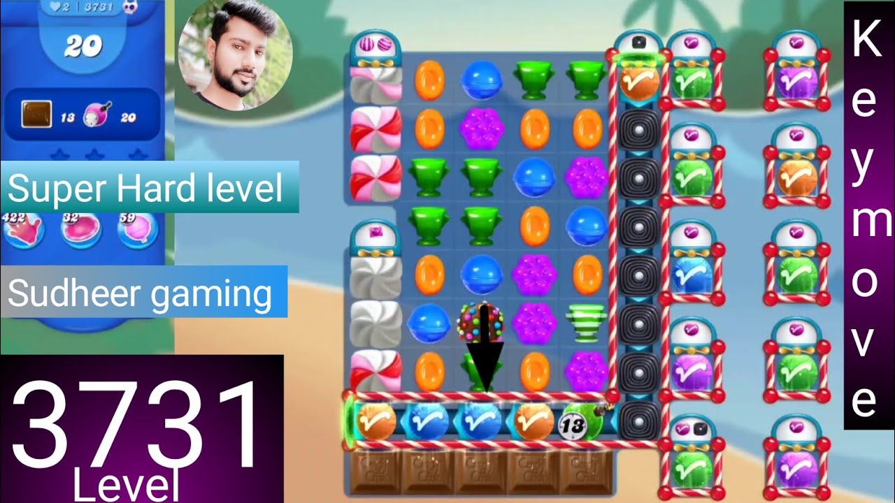 Candy crush saga level 3731 । No boosters । Super Hard level । Candy crush 3731 help। Sudheer Gaming