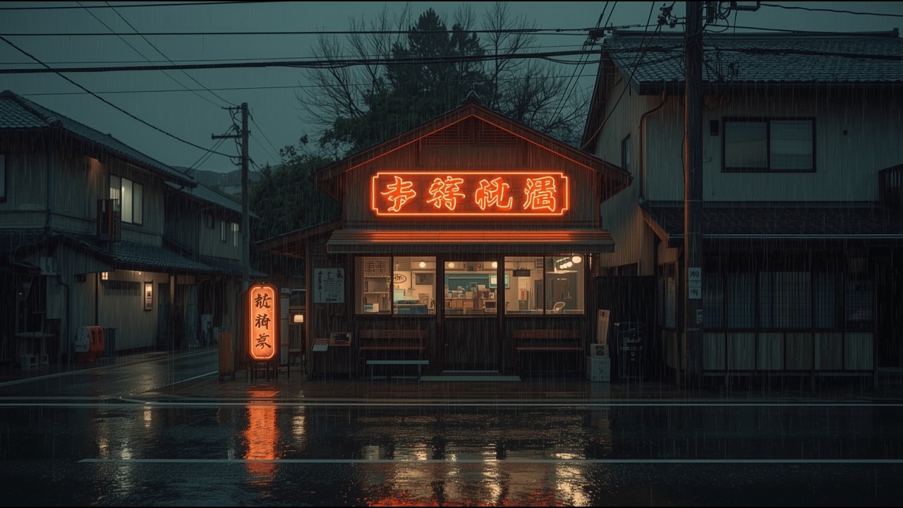 Japanese Corner Shop lofi ☕ | Calm Night Productivity