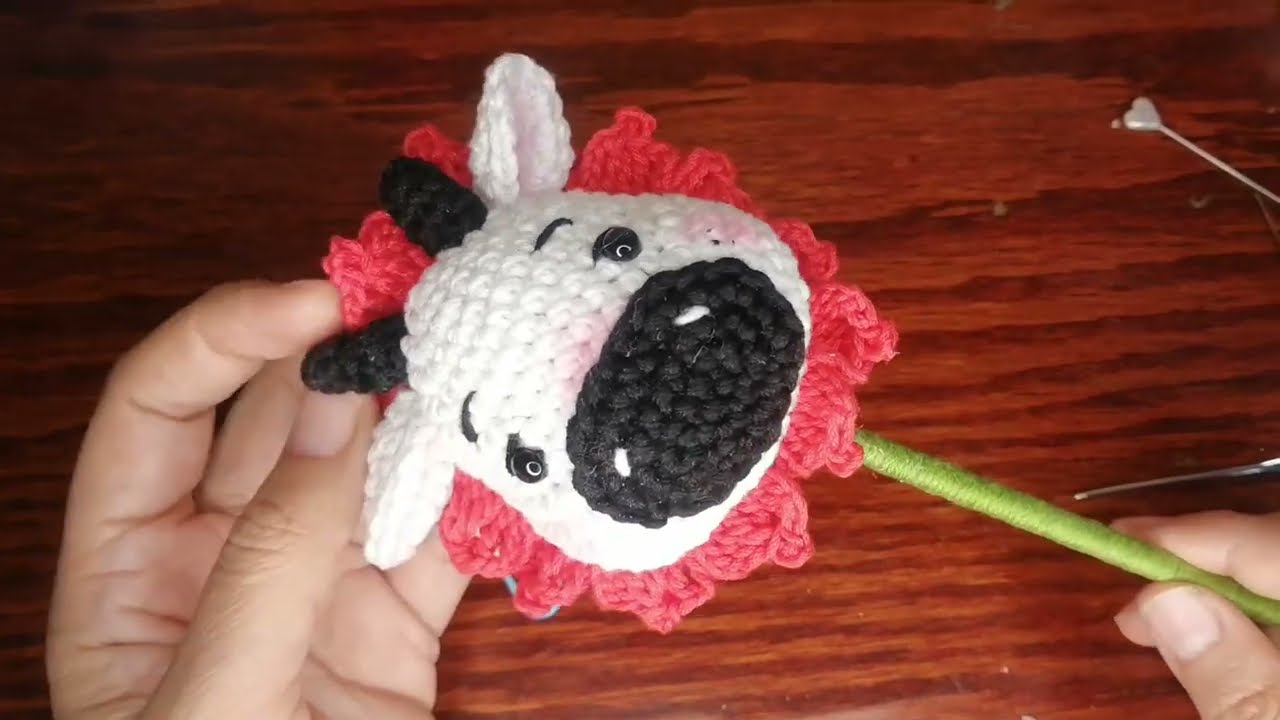 TEJER VAQUIFLOR FLOR DE VACA A CROCHET FACIL PARA PRINCIPIANTES