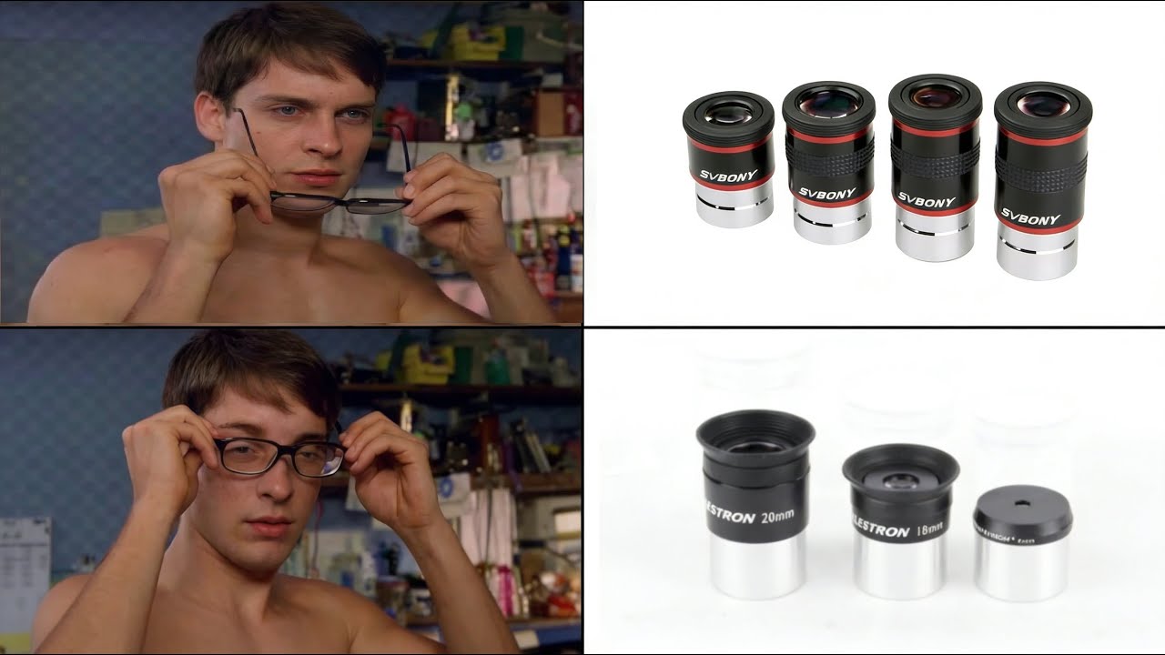 Заводские окуляры Celestron VS SvBony визуальное сравнение