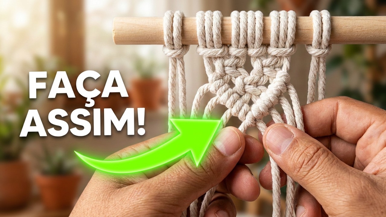 PAINEL de MACRAMÊ SIMPLES e RÁPIDO