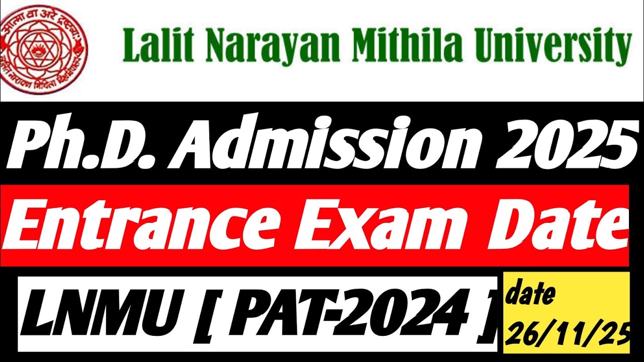 LNMU PAT EXAM 2025 | lnmu phd admission 2025 | PhD notifications 2025 #lnmuphdadmission2025 #lnmu 