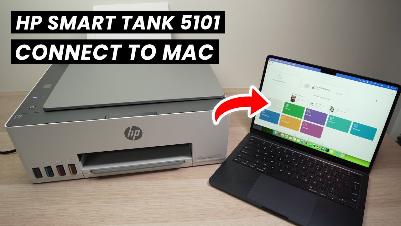 Как настроить Wi-Fi принтера HP Smart Tank 5101 на компьютере Mac