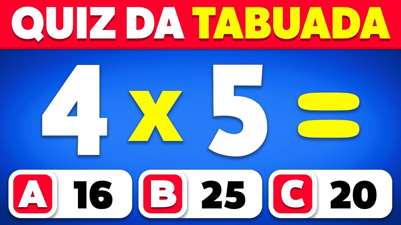 Voc&ecirc; consegue Passar Neste Quiz de Multiplica&ccedil;&atilde;o...? ✖️🤓📚 | Quiz da Tabuada